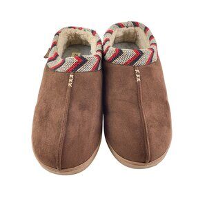 Dearfoams Men's Warner High Vamp Brown Suede Clog Slippers Sz Sm 7-8